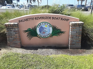 riverside park boat ramp sign